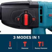 Marteau perforateur sans fil 12V, perceuse électrique sans balais pour béton, SDS Plus