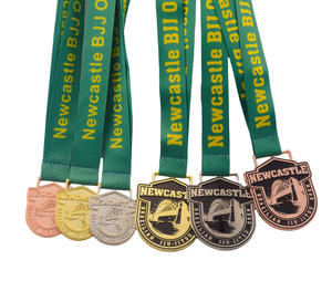 Médailles de Jiu-Jitsu 3D personnalisées pour le Judo, le Karaté, la Lutte, le Taekwondo, en métal émaillé, avec ruban, pour le soulagement de la douleur à Newcastle, au Brésil - Product Image 4