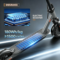 Trottinette électrique pour adultes 350W, cadre en alliage d'aluminium de 8,5 pouces, design pliable, étanche, autonomie de batterie étendue pour le tout-terrain
