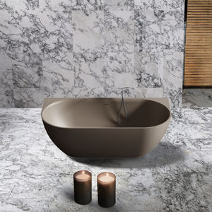 Baignoire autoportante en pierre artificielle de luxe moderne, design italien, portable, haute qualité, pour usage hôtelier - Product Image 3