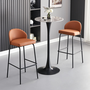 Thanh bảng vàng đặt bữa ăn sáng sang trọng Bắc Âu hiện đại Kim Loại Nhà Bếp cao trong nhà ngoài trời đặt đồ nội thất gỗ đá cẩm thạch thanh bảng - Product Image 4