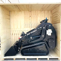 Mini Skid Steer Loader Hidrolik Aliran Tinggi YF480 Kompatibel dengan Lampiran Mulcher Kehutanan