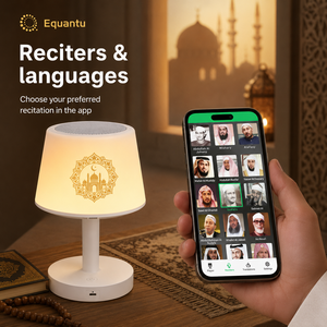 Equantu Desk <b>Lamp</b> <b>Speaker</b> SQ917 With Quran Blue tooth Touch Control Remote Light For Islamic Use Quran Player - Product Image 5