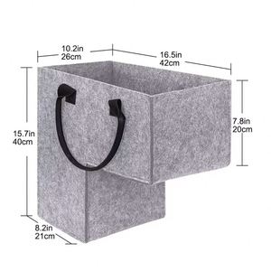 Strong & Durable <b>Foldable</b> Staircase Handles with Anti-Slip Grip Carpeted & Wooden Stairs Storage <b>Baskets</b> - Product Image 2