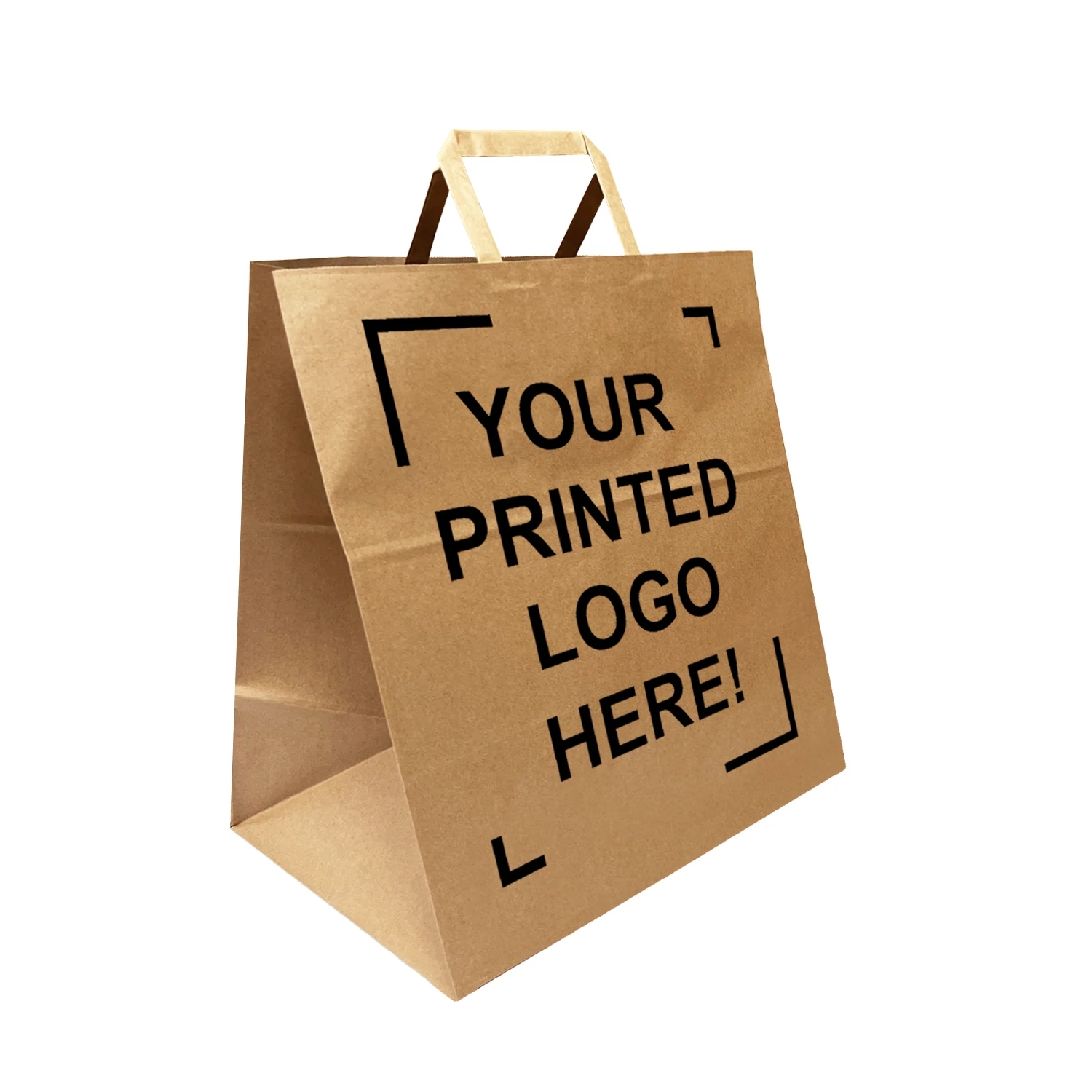 Kraft Paper Bags with Flat Handles 14x10<i></i>x15.75 inches