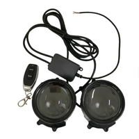 JINXIN nouveauté 3 pouces dynamique clignotement LED yeux du diable phares LED lentille avec télécommande accessoires d'éclairage de voiture