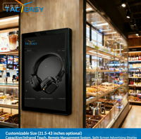 Afficheur numérique LCD 1080P 43 pouces avec Android intégré, CMS, kiosque intérieur, publicité pour ascenseurs et métros