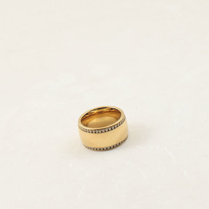 Anillos de Boda Chapados en Oro de 18K para Mujer, Anillos Apilables con Circonita Cúbica, Anillos de Compromiso y Promesa, Joyería Moderna - Product Image 1