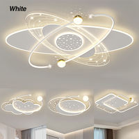 Plafonnier LED Moderne de Luxe en Acrylique Effet Ciel Étoilé, Intensité Variable, Contrôle par Télécommande et Application, pour Chambre, Salon, Salle à Manger