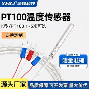เซ็นเซอร์วัดอุณหภูมิ WZP PT100 แบบโพรบ ทนความร้อนสูง กันน้ำ พร้อมสายเชื่อมต่อ - Product Image 3