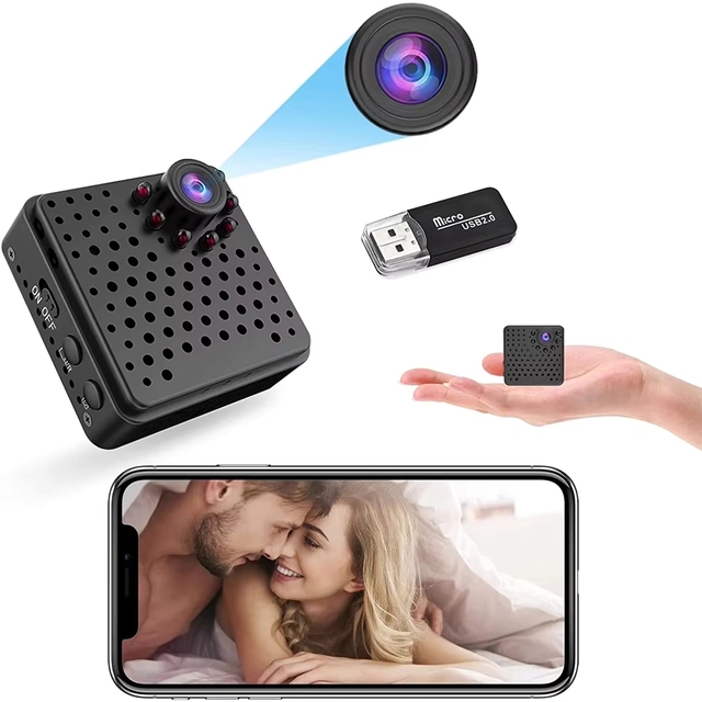 Wireless WiFi Surveillance Camera Smallest 1080p Spherical Night Vision HD with Battery Memory Card Data Storage Option