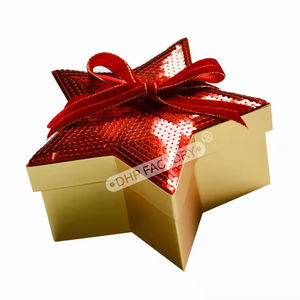 Couvercle de bonbon et boîte de papier de base en forme <span class=keywords><strong>d</strong></span>'arbre de Noë<span class=keywords><strong>l</strong></span> personnalisés Conteneur de chocolat à biscuits vide recyclable de qualité alimentaire pour emballage cadeau - Product Image 3