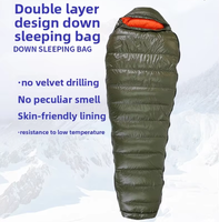Sac de couchage pour adultes, 90% duvet de canard blanc, style momie, très gonflable, personnalisable, confortable, pour le camping en plein air, portable, chaud pour l'hiver