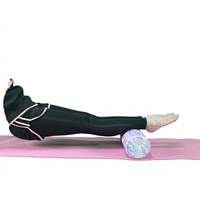 Rouleau de massage en mousse EVA haute densité à texture goutte d'eau, solide et creux, pour relaxation musculaire, yoga, Pilates, durable