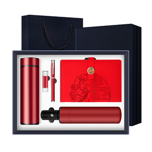 Coffret Cadeau d'Entreprise Promotionnel A5 avec Carnet, Stylo Personnalisé, Gourde 500ml, Clé USB 32G, Parapluie Automatique - Cadeau d'Affaires Personnalisable 5-en-1 - Product Image 2