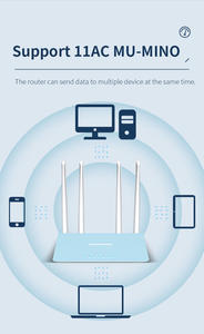 Routeur sans fil Gigabit COMFAST OpenWRT 1200 Mbps avec pare-feu, USB, PoE, applications d'entreprise 4G, WPS, cryptage, 4 antennes C - Product Image 4