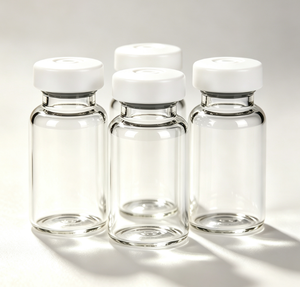Flacons à sertir en verre borosilicate transparent avec couvercle en plastique blanc pur, mini-contenants en verre hermétiques pour l'artisanat et l'emballage d'échantillons d'articles quotidiens - Product Image 4