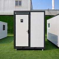 Cabine de toilettes extérieure en promotion usine, douche amovible, toilettes portables écologiques, installation facile, panneau sandwich durable