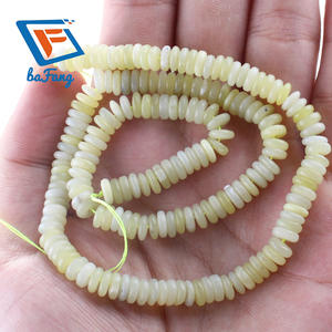 Fabbrica a buon mercato naturale 2x6mm di giada di limone <span class=keywords><strong>perline</strong></span> <span class=keywords><strong>sottili</strong></span> piatte rotonde di abaco distanziatore <span class=keywords><strong>perline</strong></span> per la fabbricazione del braccialetto - Product Image 5
