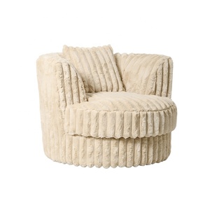 Fauteuil de salon moderne de luxe rembourré en velours texturé pour hôtel, maison, villa - Product Image 3