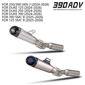 Para <span class=keywords><strong>DUKE</strong></span> 390 <span class=keywords><strong>250</strong></span> 125 2024 - 2026 Tubo de <span class=keywords><strong>Escape</strong></span> de Motocicleta, Tubo Intermedio de 51mm, Silenciador - Product Image 2