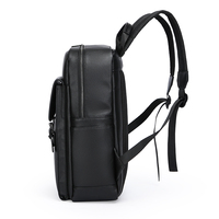 Sac à dos pour ordinateur portable 15,6 pouces en cuir PU imperméable de haute qualité avec logo personnalisé, grande capacité, idéal pour les voyages d'affaires et les étudiants