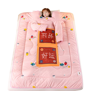 Couette épaisse portable avec fermeture éclair, 2021, nouveau Style, manches de contrôle gratuites, Anti-chute, pour dortoir, utilisation paresseuse - Product Image 5