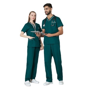 Vente en gros d'uniformes d'allaitement pour médecins et infirmières Ensembles de gommage pour femmes Ensembles d'uniformes d'allaitement médical avec poche - Product Image 1