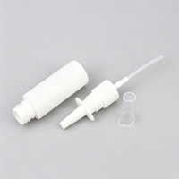 Flacon pulvérisateur nasal cylindrique en PEHD de 20 ml, conteneur en plastique avec pompe pour solution liquide médicale de soin nasal, stockage portable