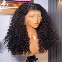 Perruque courte bouclée Pixie sans colle en cheveux humains vietnamiens bruts bon marché, perruque en dentelle HD 13x6 pour femmes noires en solde