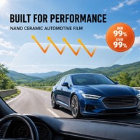 Film teinté pour vitres de voiture en céramique nano IR avec protection UV supérieure contre la chaleur et film de protection pour vitres de voiture haute clarté