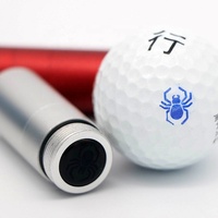 Tampons de balle de golf en aluminium, corps de tampon argent noir rouge dia.11 mm