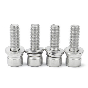 High Quality A2 304 Stainless Steel Hexagon Socket Head Combination <strong>Screws</strong> Various Sizes (M3 M8) Metric Plain 10mm 50mm Sizes - Product Image 4