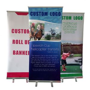 Quality Customization Poster Display Stand Roller <b>Roll</b> Pop up Banner Portable Aluminum <b>Roll</b>-up Display Advertising Banner Stand - Product Image 1