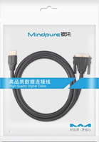Câble bidirectionnel HDMI vers DVI Mindpure Engineering 4K 60Hz 1080P 19+1 OFC avec doubles anneaux magnétiques pour moniteur PC et projecteur