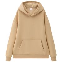 Ensemble sweat-shirt et pantalon décontracté pour homme, hiver, en coton épais doublé de polaire, couleur unie