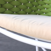 Ensemble de salle à manger d'extérieur en aluminium de luxe nordique, design moderne, imperméable, pour patio et balcon
