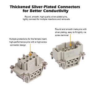 Conector de Alta Resistencia WZUMER HE-6 de 6 Pines, 16A, 500V para Convertidor de Frecuencia, Servoaccionamiento, Sistema de Control de Motor - Product Image 5