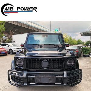 Accessoires de voiture de haute qualité classe G W464 G63 bull bar pour 2019y ~ noir argent acier inoxydable <span class=keywords><strong>garde</strong></span> pièces automobiles kits de carrosserie - Product Image 6