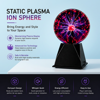 Globe plasma lumineux activé par le toucher, lampe électrique USB magique pour chambre à coucher, veilleuse pour chambre d'enfant, décoration