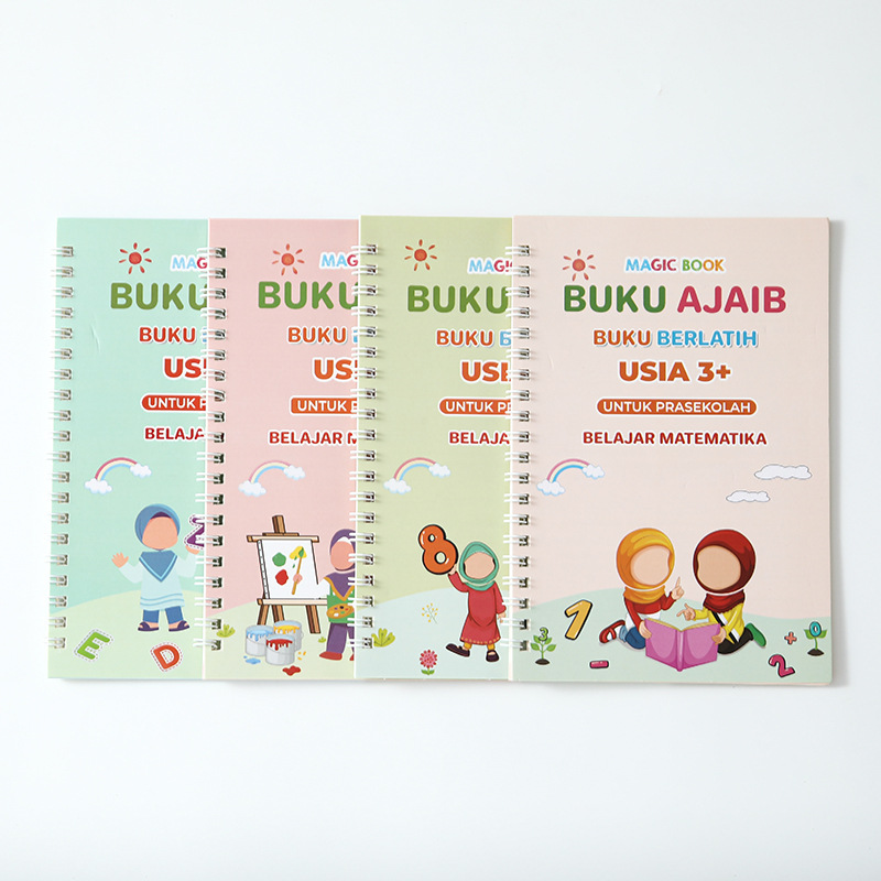 Indonesian 4 books + 1 pen tube + 1 pen holder + 10 refills