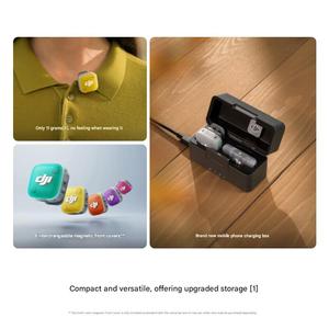ไมโครโฟนไร้สาย D JI Mic Mini 2 พร้อมระบบตัดเสียงรบกวน รองรับ Type-C, Lightning และ 3.5 มม. เหมาะสำหรับการถ่ายวิดีโอบล็อก - Product Image 2