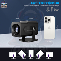 HCS350 Pro+ Tragbare TV-Spielkonsole Projektor Android Smart Home Theater 30K+ Integrierte Spiele 8GB WLAN Multiplayer TF-Erweiterung