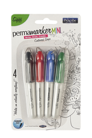 Mini marqueur d'art permanent coloré avec porte-clés à clip