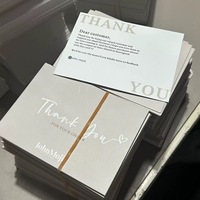 Papier recyclé de haute qualité à texture gaufrée, enduit UV, impression numérique, pliable, carte de service après-vente, carte de vœux personnalisée avec logo
