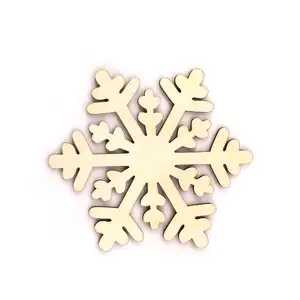 Popular Nordic Christmas snowflake decorations wooden creative small pendant