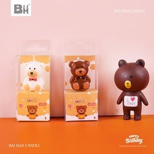 Candela per <span class=keywords><strong>torta</strong></span> di compleanno Teddy Bear Candle Design candele 3D per la <span class=keywords><strong>decorazione</strong></span> di compleanno - Product Image 2