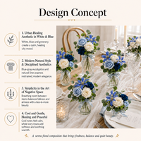 Ensemble de 5 vases à fleurs en soie de luxe modernes faits à la main, design réaliste, réutilisables, légers, pour mariages/événements, prix de gros