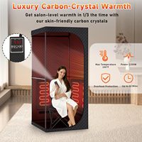 Tente de sauna infrarouge portable, détoxification, relaxation, thérapie par lumière rouge, chaise pliante, 9 niveaux de hauteur, sauna sec de 5,9 pieds