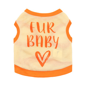 Chaleco sin mangas verde neón para mascotas, camiseta para perro con estampado FUR BABY, ropa de algodón suave para cachorros, camiseta sin mangas de verano para perros pequeños - Product Image 4